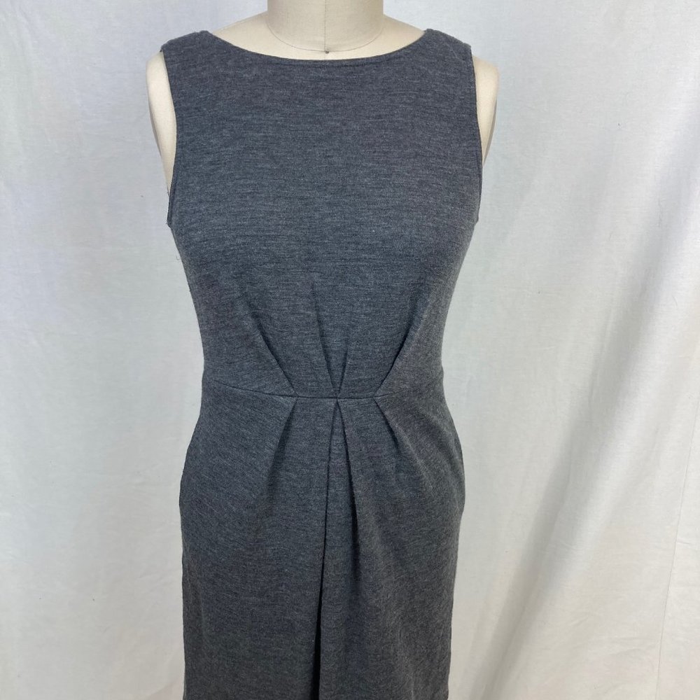 Martin + Osa chic wool dress front gather w/pocket
